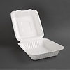 Fiesta Green Fiesta Compostable Bagasse Hinged Food Containers 223mm (Pack of 200) Fiesta Green Fiesta Compostable Bagasse Hinged Food Containers 223mm (Pack of 200)