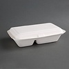 Fiesta Green Fiesta Compostable Bagasse Hinged 2-Compartment Food Containers 253mm (Pack of 200)