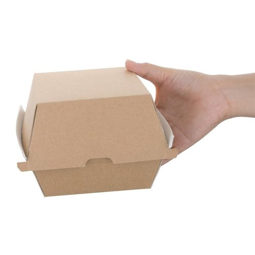 Fiesta Green Fiesta Compostable Kraft Burger Boxes Large 112mm (Pack of 150) Fiesta Green Fiesta Compostable Kraft Burger Boxes Large 112mm (Pack of 150)