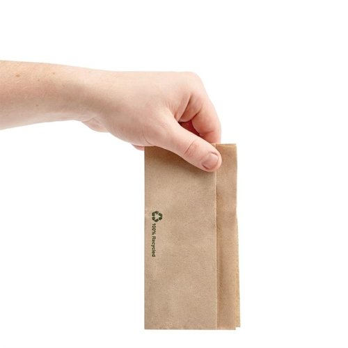 Fiesta Recyclable Recycled Lunch Napkin Kraft 32x30cm 1ply Dispenser Fold (Pack of 6000) Fiesta Recyclable Recycled Lunch Napkin Kraft 32x30cm 1ply Dispenser Fold (Pack of 6000)