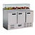 Polar Refrigeration  G-Series 3 Door Pizza Prep Counter with Glass Sneeze Guard 436Ltr