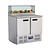 Polar Refrigeration  Stół chłodniczy sałatkowy 2-drzwiowy, 257 L, od +2 do 8°C ze szklaną nadstawą