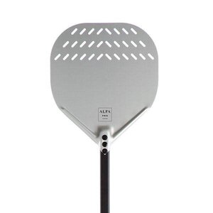 Alfa Forni Łopata do pizzy z aluminium, 1200 mm, prostokątna, czarna, perforowana Alfa Forni Łopata do pizzy z aluminium, 1200 mm, prostokątna, czarna, perforowana