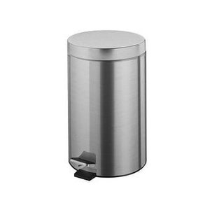 impeco 5 L Round Stainless Steel Pedal Bin, Lift Lid