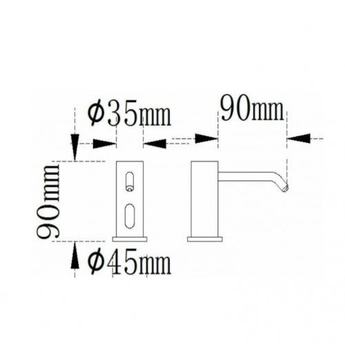 impeco Automatyczny dozownik do mydła 1 L, srebrny