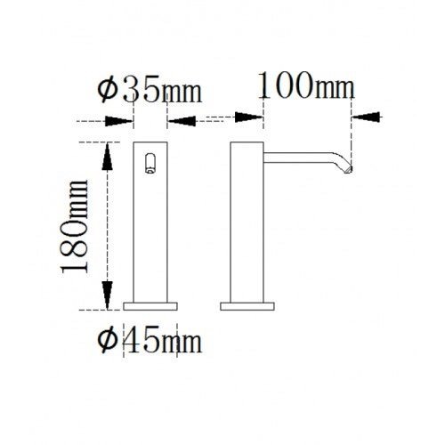 impeco Automatyczny dozownik do mydła 1 L, srebrny