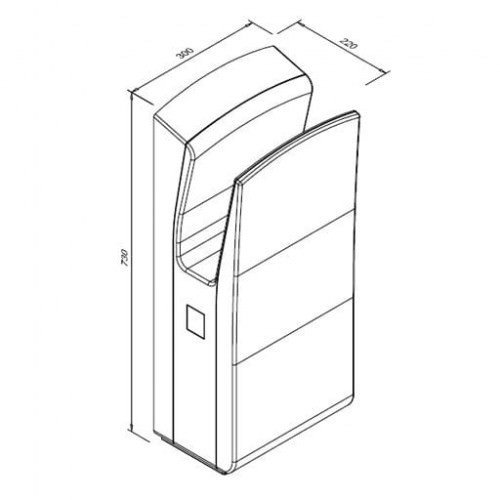 impeco Pocket Hand Dryer with Photocell 1,65 kW, Silver with HEPA Filter impeco Pocket Hand Dryer with Photocell 1,65 kW, Silver with HEPA Filter