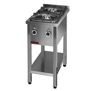 XXLselect Gas Cooker with 2 Burners with Open Base, 12 kW XXLselect Gas Cooker with 2 Burners with Open Base, 12 kW