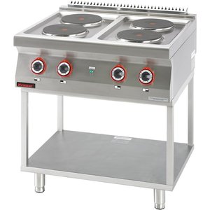 XXLselect Electric Cooker with 4 Hotplates on a Skeleton Base, 10,4 kW XXLselect Electric Cooker with 4 Hotplates on a Skeleton Base, 10,4 kW