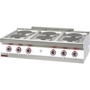 XXLselect Countertop Electric Cooker with 6 Round Hot Plates, 15,6 kW XXLselect Countertop Electric Cooker with 6 Round Hot Plates, 15,6 kW