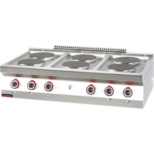 XXLselect Countertop Electric Cooker with 6 Round Hot Plates, 15,6 kW XXLselect Countertop Electric Cooker with 6 Round Hot Plates, 15,6 kW