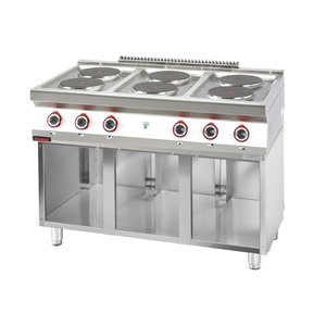 XXLselect Electric Cooker with 6 Hotplates on an Open Cupboard Base, 15,6 kW XXLselect Electric Cooker with 6 Hotplates on an Open Cupboard Base, 15,6 kW