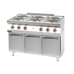 XXLselect Electric Cooker with 6 Cooking Plates on a Closed Cabinet Base, 15,6 kW XXLselect Electric Cooker with 6 Cooking Plates on a Closed Cabinet Base, 15,6 kW