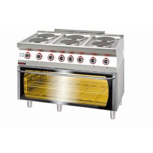 XXLselect Electric Cooker with 6 Hot Plates and an Electric Oven GN 1/1, 24 kW XXLselect Electric Cooker with 6 Hot Plates and an Electric Oven GN 1/1, 24 kW