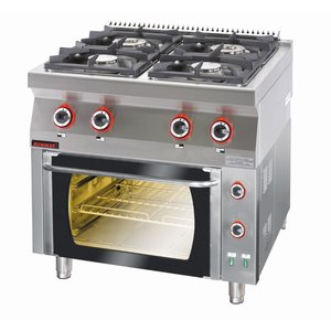 XXLselect Gas Cooker with 4 Burners and Electric Oven GN 1/1, 27,5 kW XXLselect Gas Cooker with 4 Burners and Electric Oven GN 1/1, 27,5 kW