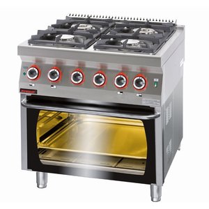XXLselect Gas Cooker with 4 Burners and Electric Oven GN 2/1, 30,5 kW XXLselect Gas Cooker with 4 Burners and Electric Oven GN 2/1, 30,5 kW