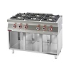 XXLselect Gas Cooker with 6 Burners on Open Cabinet Base, 36 kW