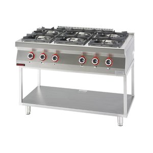 XXLselect Gas Cooker with 6 Burners on a Skeleton Base, 36 kW XXLselect Gas Cooker with 6 Burners on a Skeleton Base, 36 kW