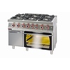XXLselect Gas Cooker with 6 Burners, CupBoard and a Static Electric Oven GN 2/1, 42,5 kW XXLselect Gas Cooker with 6 Burners, CupBoard and a Static Electric Oven GN 2/1, 42,5 kW