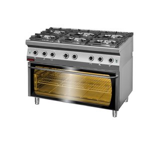 XXLselect Gas Cooker with 6 Burners and a Static Electric Oven GN 1/1, 44,4 kW XXLselect Gas Cooker with 6 Burners and a Static Electric Oven GN 1/1, 44,4 kW
