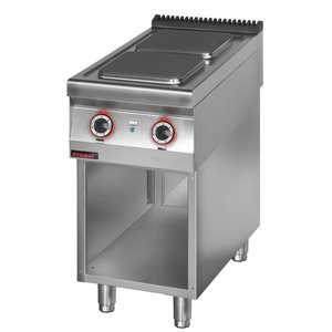 XXLselect Electric Cooker with 2 Hot Plates  on Open Cabinet Base, 8 kW XXLselect Electric Cooker with 2 Hot Plates  on Open Cabinet Base, 8 kW