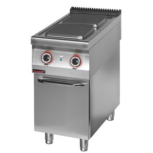 XXLselect Electric Cooker with 2 Hot Plates on a Closed Gabinet Base, 8 kW XXLselect Electric Cooker with 2 Hot Plates on a Closed Gabinet Base, 8 kW