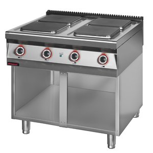 XXLselect Electric Cooker with 4 Hot Plates on an Open Cupboard Base, 16 kW XXLselect Electric Cooker with 4 Hot Plates on an Open Cupboard Base, 16 kW