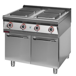 XXLselect Electric Cooker with 4 Cooking Plates on a Closed Cabinet Base, 16 kW XXLselect Electric Cooker with 4 Cooking Plates on a Closed Cabinet Base, 16 kW