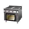 XXLselect Electric Cooker with 4 Hot Plates and Electric Convection Oven with Thermo-Circulation GN 2/1, 23 kW XXLselect Electric Cooker with 4 Hot Plates and Electric Convection Oven with Thermo-Circulation GN 2/1, 23 kW