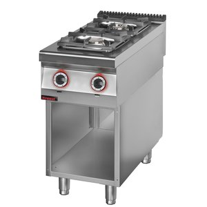 XXLselect Gas Cooker with 2 Burners on Open Cabinet Base, 12 kW XXLselect Gas Cooker with 2 Burners on Open Cabinet Base, 12 kW