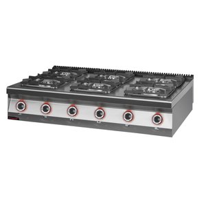 XXLselect Countertop Gas Cooker with 6 Energy Efficient Burners, 42 kW XXLselect Countertop Gas Cooker with 6 Energy Efficient Burners, 42 kW