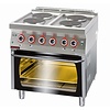 XXLselect Electric Cooker with 4 Hot Plates and Electric Convection Oven GN 2/1, 16,9 kW XXLselect Electric Cooker with 4 Hot Plates and Electric Convection Oven GN 2/1, 16,9 kW