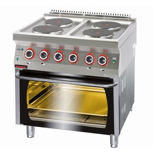 XXLselect Electric Cooker with 4 Hot Plates and Electric Convection Oven GN 2/1, 16,9 kW XXLselect Electric Cooker with 4 Hot Plates and Electric Convection Oven GN 2/1, 16,9 kW