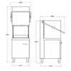 Resto Quality Zmywarka kapturowa 500 x 500 mm z technologią thermo stop, do 60 koszy/h Resto Quality Zmywarka kapturowa 500 x 500 mm z technologią thermo stop, do 60 koszy/h