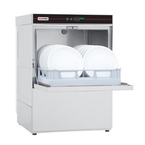 RedFox Zmywarka podblatowa 500 x 500 mm z dozownikem płynu myjącego i pompą spustową, do 60 koszy/h RedFox Zmywarka podblatowa 500 x 500 mm z dozownikem płynu myjącego i pompą spustową, do 60 koszy/h