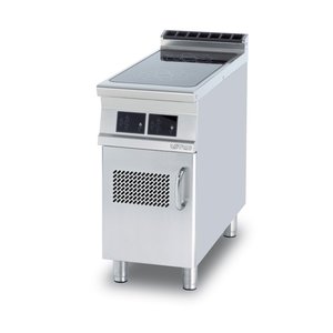 RM GASTRO Induction Cooker with 2 Hot Zones and Cupboard, 10 kW