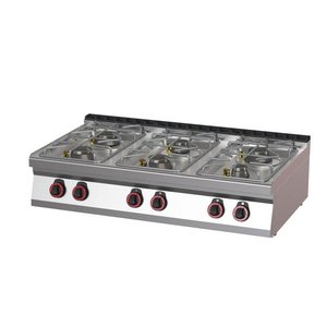 RedFox Countertop Gas Cooker with 6 Burners, 39 kW