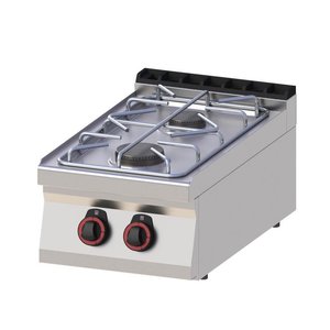 RedFox Countertop Gas Cooker with 2 Burners Single Row 9,5 kW
