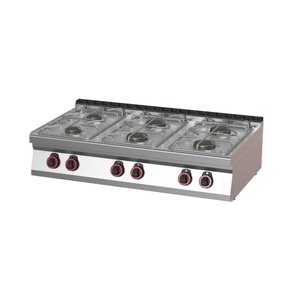 RedFox Countertop Gas Cooker with 6 Burners, 31 kW