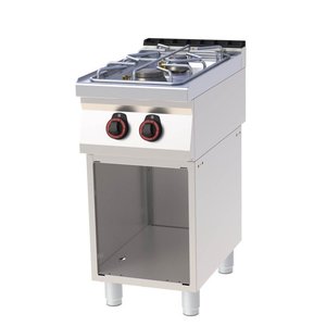 RedFox Kuchnia gazowa z 2 palnikami i szafką otwartą, 12 kW RedFox Kuchnia gazowa z 2 palnikami i szafką otwartą, 12 kW