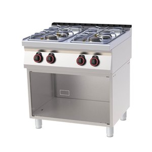 RedFox Gas Cooker with 4 Burners and Open Cupboard, 27 kW