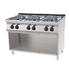 RedFox Gas Cooker with 6 Burners and Open Cupboard, 39 kW RedFox Gas Cooker with 6 Burners and Open Cupboard, 39 kW