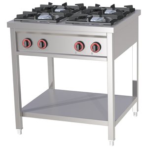 RedFox Gas Cooker with 4 Burners with Open Base, 21,5 kW RedFox Gas Cooker with 4 Burners with Open Base, 21,5 kW