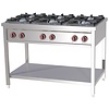 RedFox Gas Cooker with 6 Burners with Open Base, 31 kW RedFox Gas Cooker with 6 Burners with Open Base, 31 kW