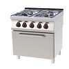RedFox Gas Cooker with 4 Burners and Electric Oven GN 1/1, 30,13 kW RedFox Gas Cooker with 4 Burners and Electric Oven GN 1/1, 30,13 kW
