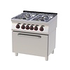 RedFox Gas Cooker with 4 Burners and Static Gas Oven GN 2/1, 33 kW RedFox Gas Cooker with 4 Burners and Static Gas Oven GN 2/1, 33 kW