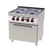 RedFox Gas Cooker with 4 Burners and Gas Oven GN 2/1, 27,5 kW RedFox Gas Cooker with 4 Burners and Gas Oven GN 2/1, 27,5 kW