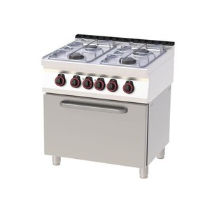 RedFox Gas Cooker with 4 Burners and Electric Oven GN 2/1, 27,8 kW RedFox Gas Cooker with 4 Burners and Electric Oven GN 2/1, 27,8 kW