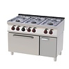 RedFox Gas Cooker with 6 Burners, Cupboard with Doors and Gas Oven GN 2/1, 37 kW RedFox Gas Cooker with 6 Burners, Cupboard with Doors and Gas Oven GN 2/1, 37 kW
