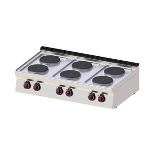 RedFox Countertop Electric Cooker with 6 Round Hot Plates ø 220 mm,, 15,6 kW RedFox Countertop Electric Cooker with 6 Round Hot Plates ø 220 mm,, 15,6 kW